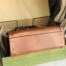 Load image into Gallery viewer, Bamboo Top Handle Leather Bag
