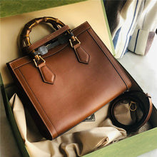 Load image into Gallery viewer, Bamboo Top Handle Leather Bag
