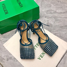 Load image into Gallery viewer, Rhinestone Mesh Heels
