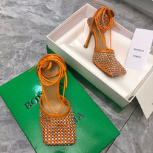 Load image into Gallery viewer, Rhinestone Mesh Heels
