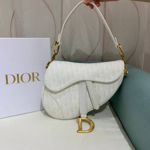 White Monogram Saddle Bag